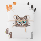 Katzenmuster Geschenkpapier Set (Beispiel)