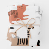 Katzenmuster Geschenkpapier Set (Beispiel)