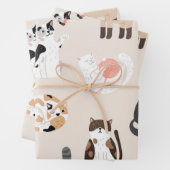 Katzenmuster Geschenkpapier Set (Beispiel)