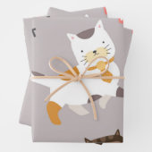 Katzenmuster Geschenkpapier Set (Beispiel)