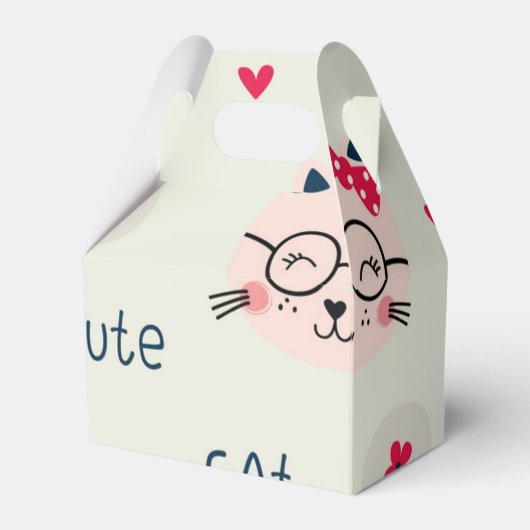 Katzenmuster Geschenkschachtel (Vorderseite)