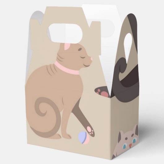 Katzenmuster Geschenkschachtel (Geöffnet)