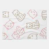 Katzenmuster Geschirrtuch (Horizontal)