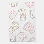 Katzenmuster Geschirrtuch (Vertikal)