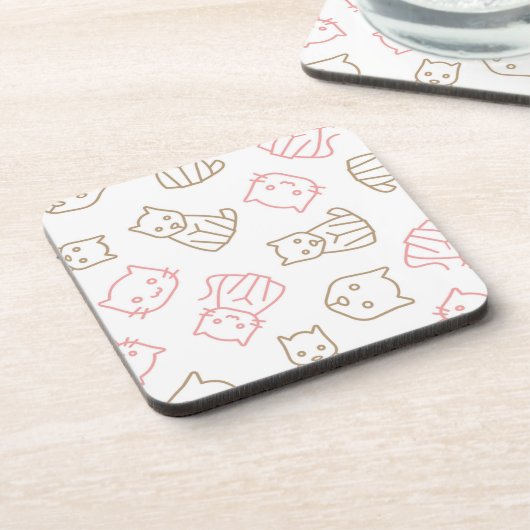 Katzenmuster Getränkeuntersetzer (Linke Seite)
