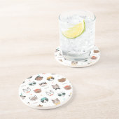 Katzenmuster Getränkeuntersetzer (Seite)