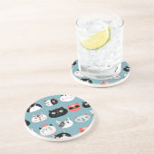 Katzenmuster Getränkeuntersetzer (Seite)