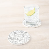 Katzenmuster Getränkeuntersetzer (Seite)