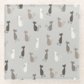 Katzenmuster Glasuntersetzer (Vorderseite)