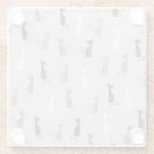 Katzenmuster Glasuntersetzer (Rückseite)