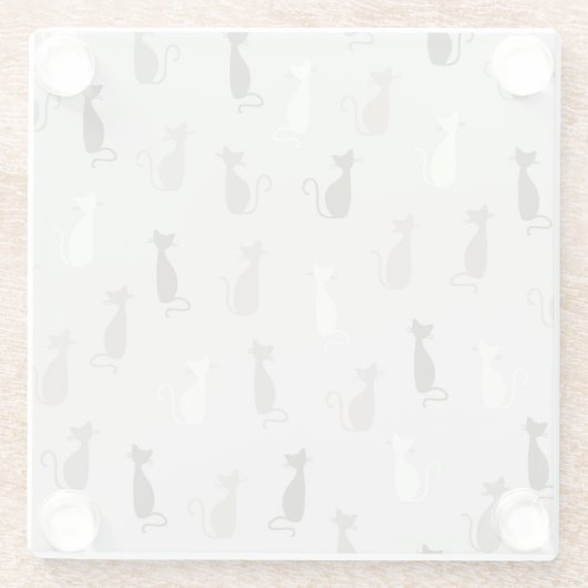 Katzenmuster Glasuntersetzer (Rückseite)