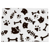 Katzenmuster Große Geschenktüte (Vorderseite)