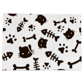 Katzenmuster Große Geschenktüte (Rückseite)
