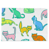 Katzenmuster Große Geschenktüte (Rückseite)