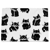 Katzenmuster Große Geschenktüte (Vorderseite)