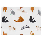 Katzenmuster Große Geschenktüte (Rückseite)