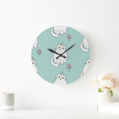 Katzenmuster Große Wanduhr (Zuhause)