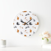 Katzenmuster Große Wanduhr (Zuhause)