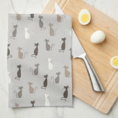 Katzenmuster Handtuch (Viertel Falte)