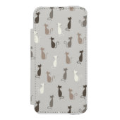Katzenmuster Incipio iPhone Geldbeutel-Hülle (Folio Vorderseite)