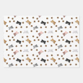 Katzenmuster, Kitty Faces & Paw Prints Geschenkpapier Set (Vorderseite 3)