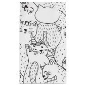 Katzenmuster Kleine Geschenktüte (Rückseite)