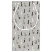 Katzenmuster Kleine Geschenktüte (Rückseite)