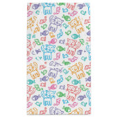 Katzenmuster Kleine Geschenktüte (Rückseite)