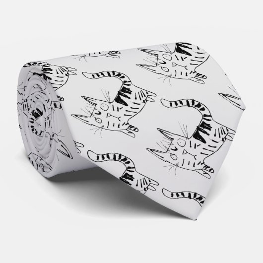 Katzenmuster-Krawatte Krawatte (Gerollt)
