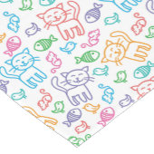 Katzenmuster Kurzer Tischläufer (Ecke)