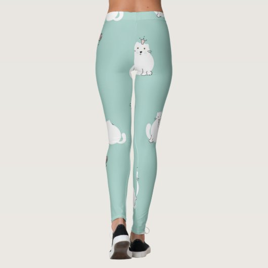Katzenmuster Leggings (Rückseite)