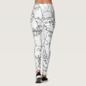 Katzenmuster Leggings (Rückseite)