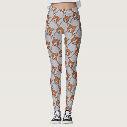 Katzenmuster-Leggings Leggings (Vorderseite)