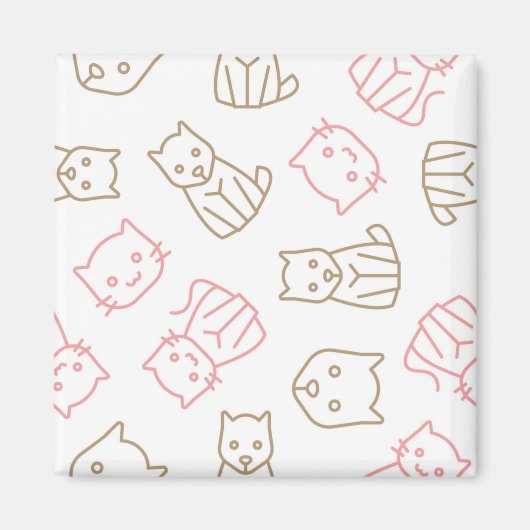 Katzenmuster Magnet (Vorne)