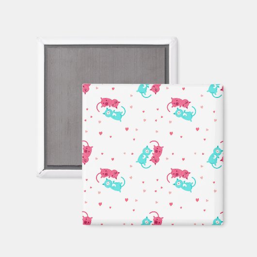 Katzenmuster Magnet (Vorderseite/Rückseite)