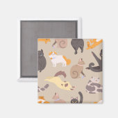 Katzenmuster Magnet (Vorderseite/Rückseite)