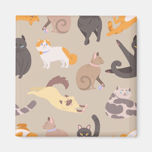 Katzenmuster Magnet (Vorne)