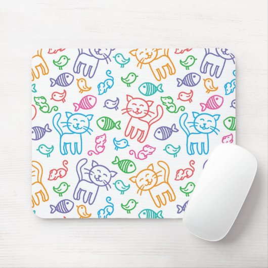 Katzenmuster Mousepad (Mit Mouse)
