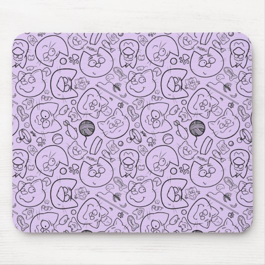 Katzenmuster-Mousepad Mousepad (Vorne)