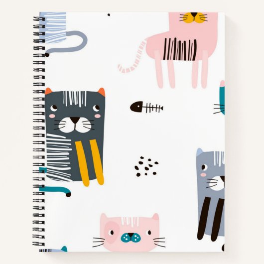Katzenmuster Notizblock (Vorderseite)