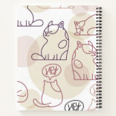 Katzenmuster Notizblock (Rückseite)