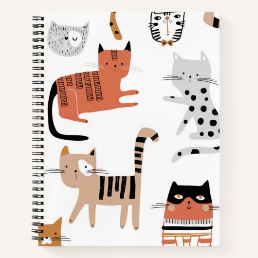 Katzenmuster Notizblock (Vorderseite)