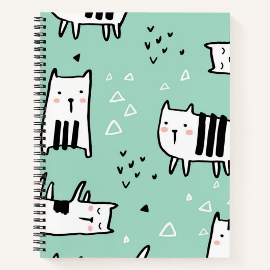 Katzenmuster Notizblock (Vorderseite)