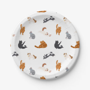 Katzenmuster Pappteller
