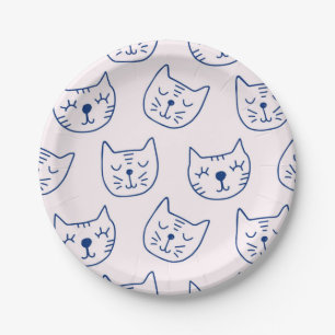 Katzenmuster Pappteller