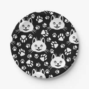 Katzenmuster Pappteller