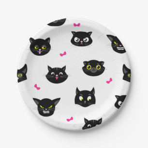 Katzenmuster Pappteller