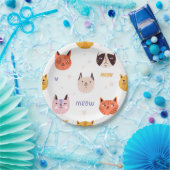 Katzenmuster Pappteller (Party)