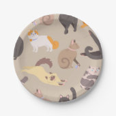 Katzenmuster Pappteller (Vorderseite)