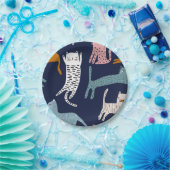 Katzenmuster Pappteller (Party)